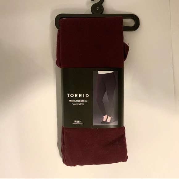TORRID LEGGINGS burgundy premium leggings - Picture 2 of 7